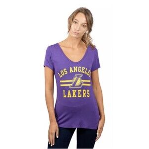NWT NBA Ultra Game Los Angeles Lakers Basketball V Neck T Shirt Purple -  XL